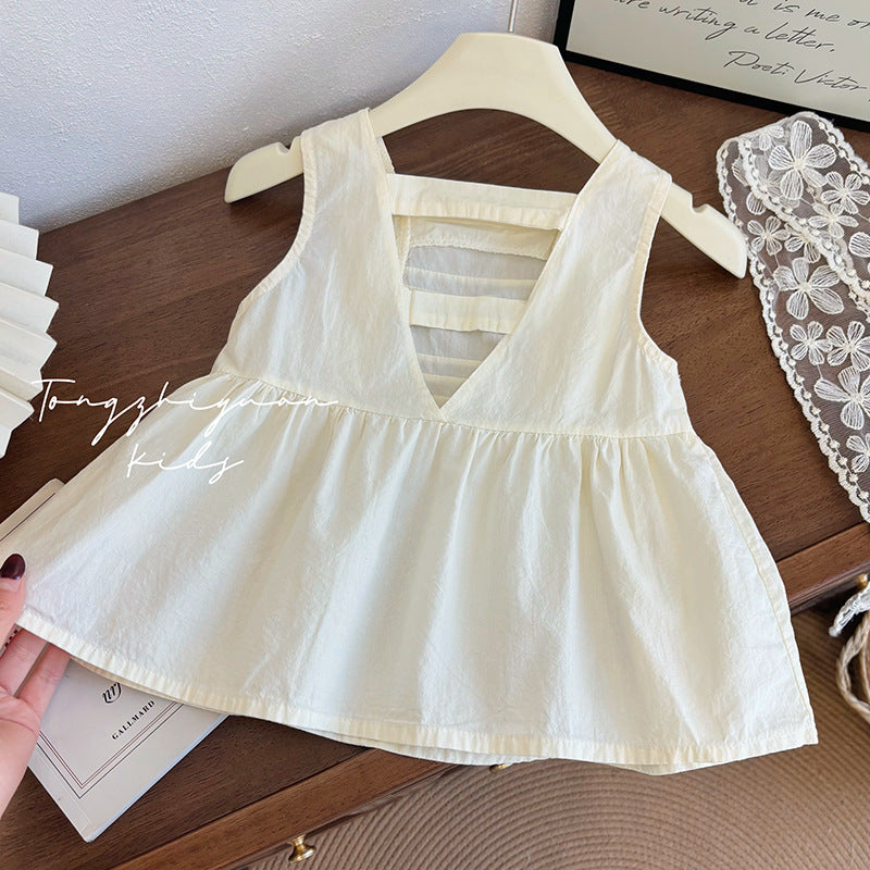 Ruffle Detail Ivory Baby Blouse