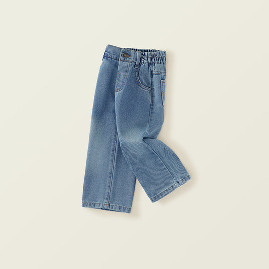 Wide-Leg Denim Jeans