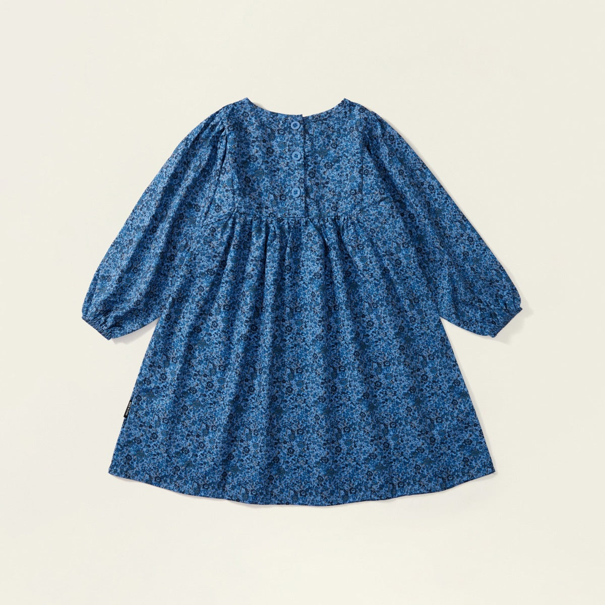 Midnight Blue Floral Long Sleeve Dress