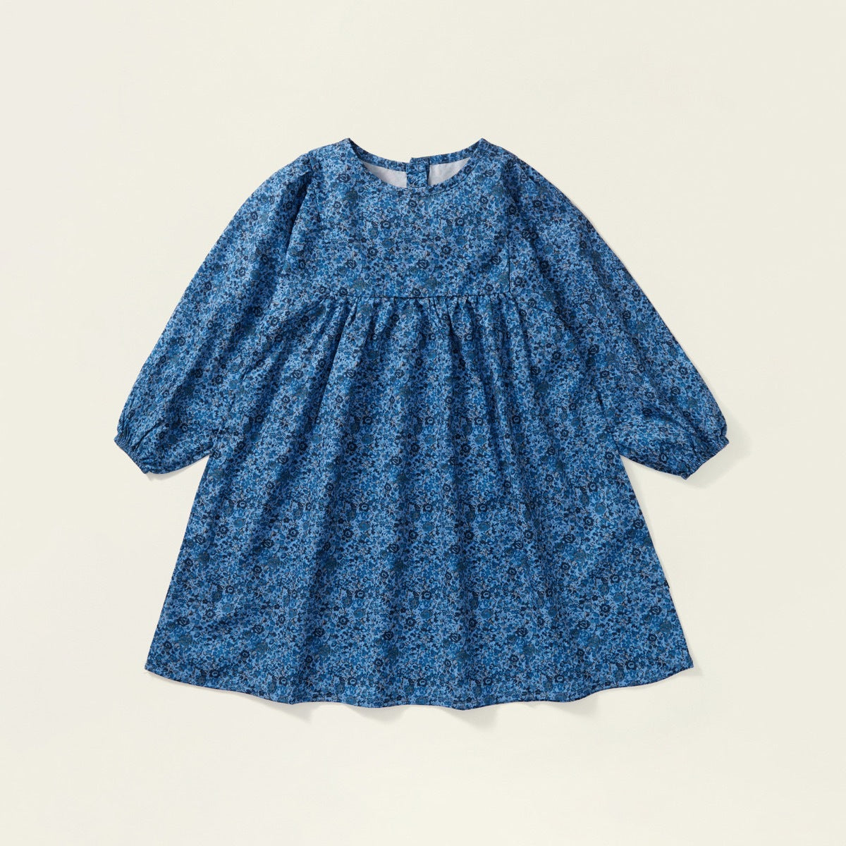 Midnight Blue Floral Long Sleeve Dress