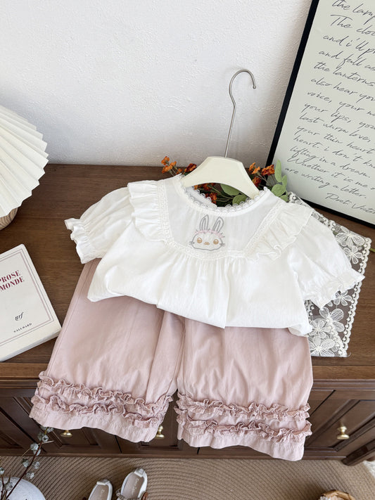 Bunny Love Ruffle Blouse – White