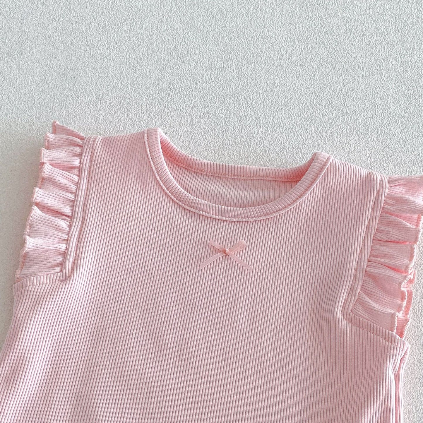 Ruffle Sleeve Ribbed Tee – Soft Everyday Top (3 Colors)