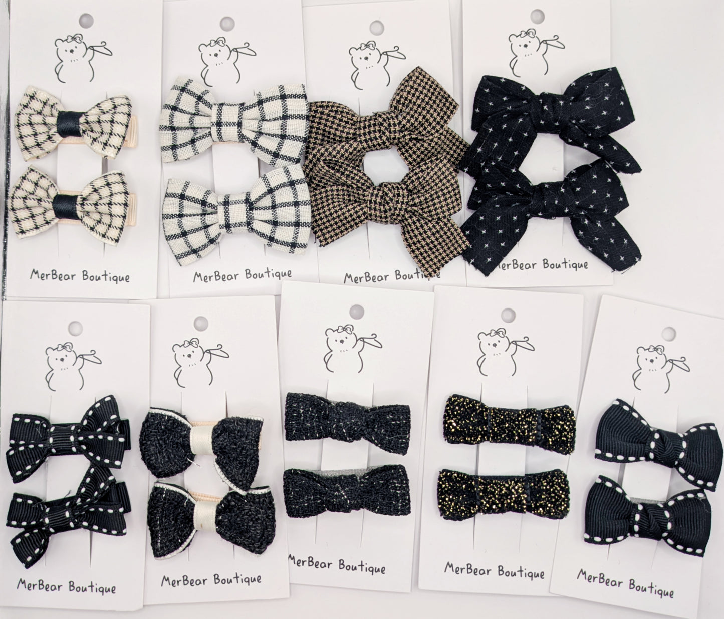 Black Bow Clips