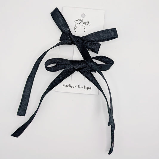 Black Bow Clips