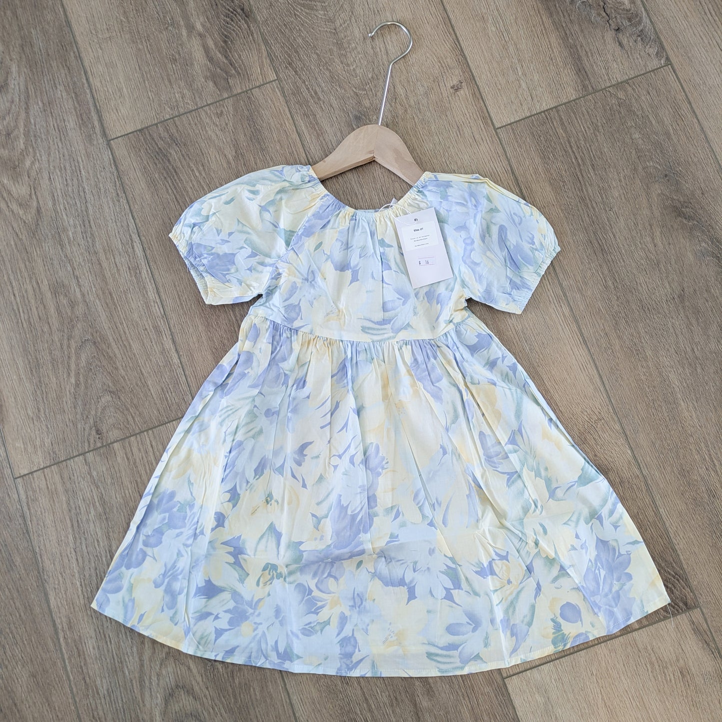 Pastel Floral Puff Sleeve Dress