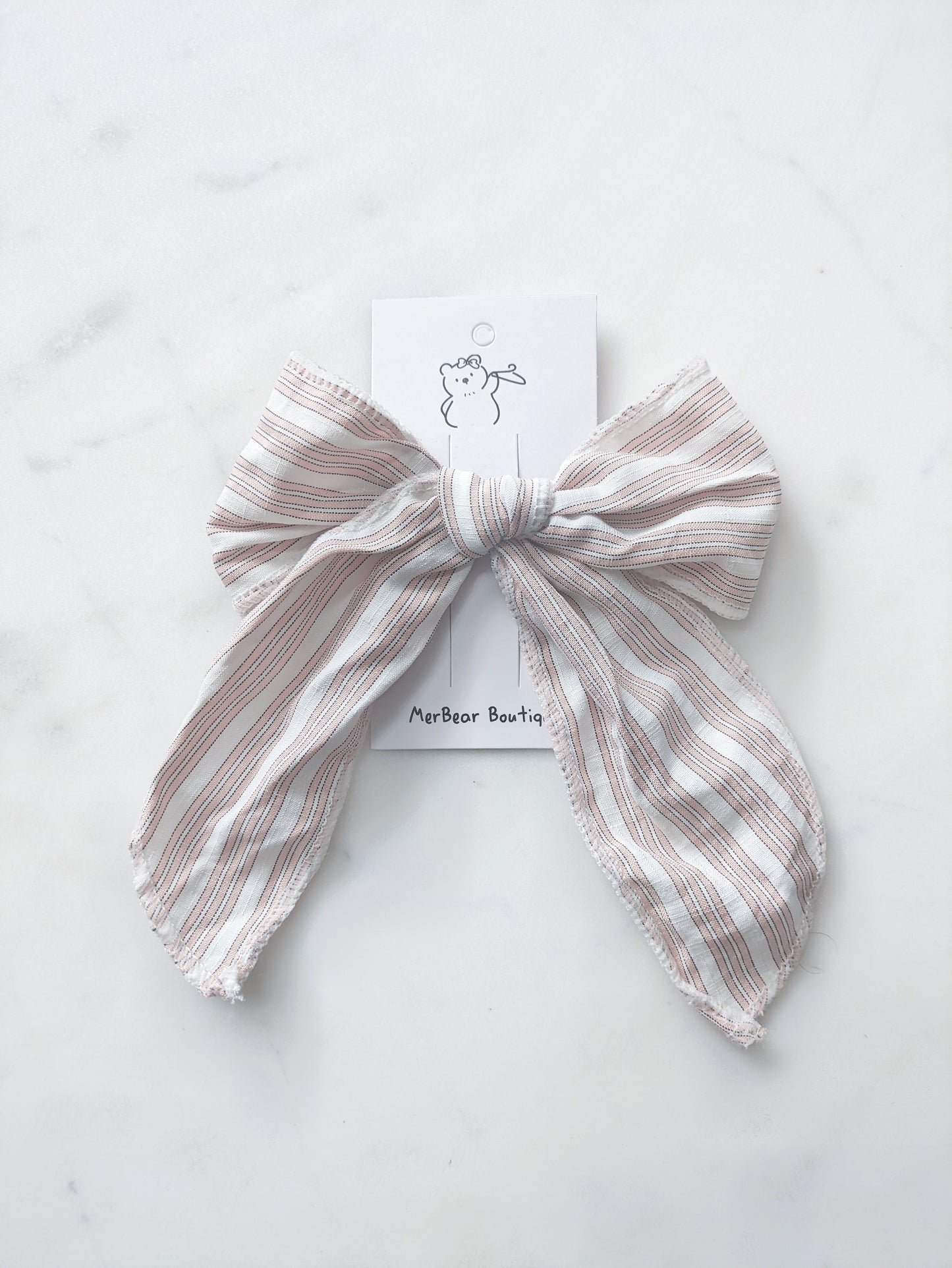 Fable Bows: Striped Fabric Clips