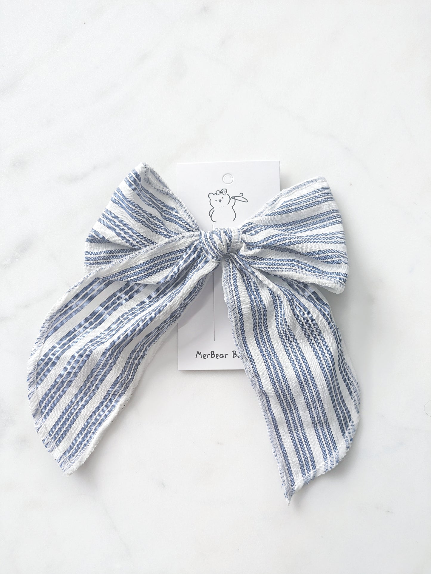 Fable Bows: Striped Fabric Clips