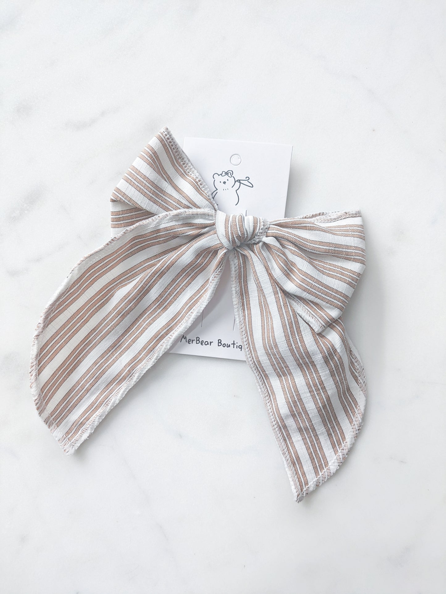Fable Bows: Striped Fabric Clips