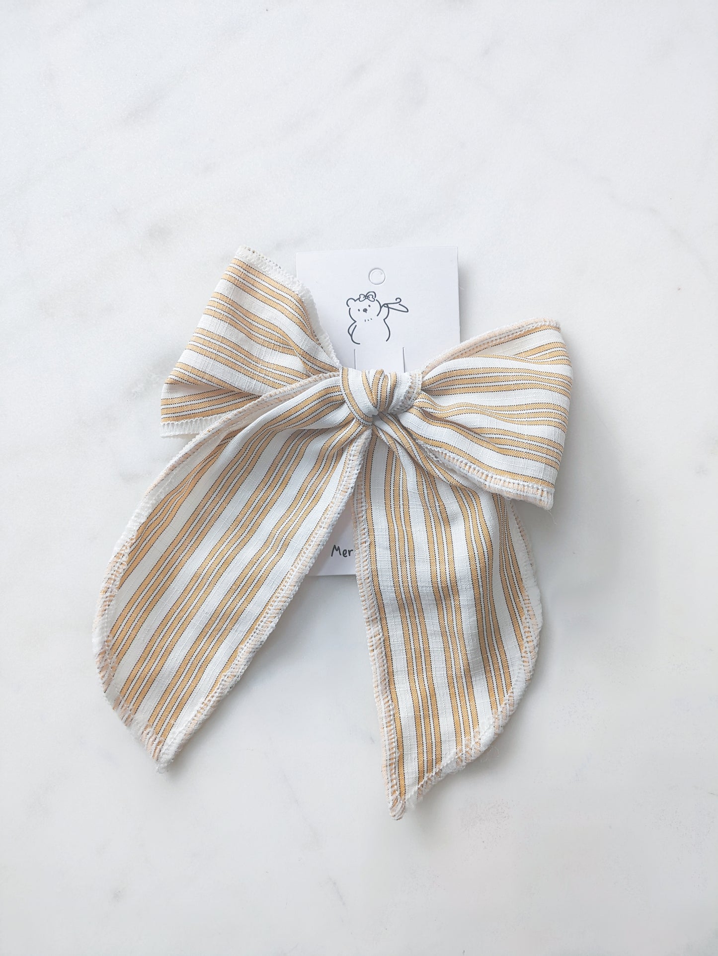 Fable Bows: Striped Fabric Clips