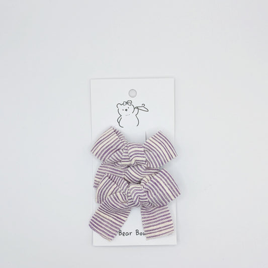 Purple Bow Clips