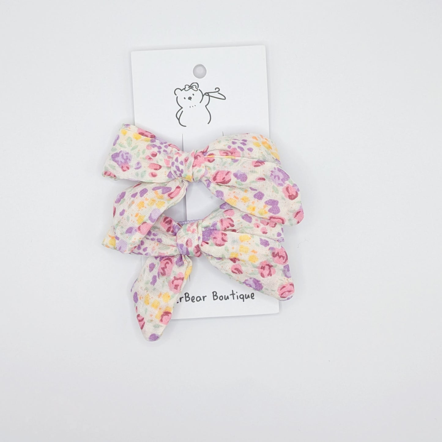 Purple Bow Clips