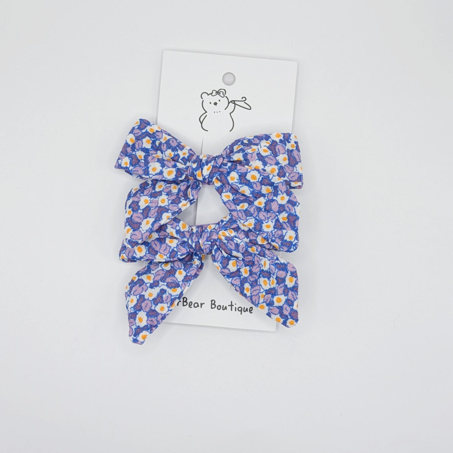 Purple Bow Clips