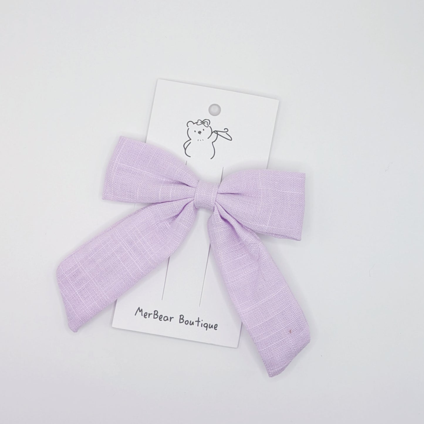 Purple Bow Clips