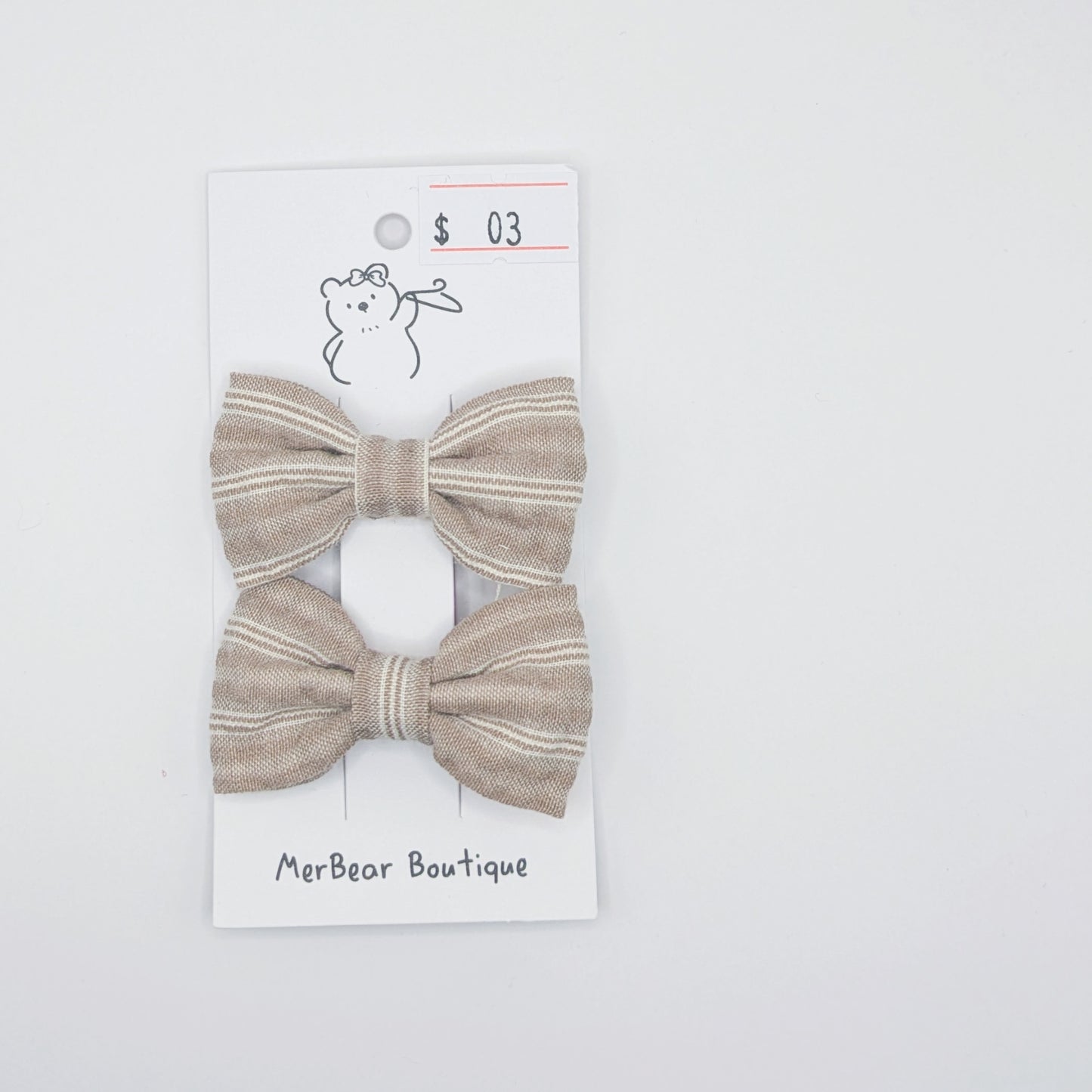 Plaid & Dotted Bow Clips