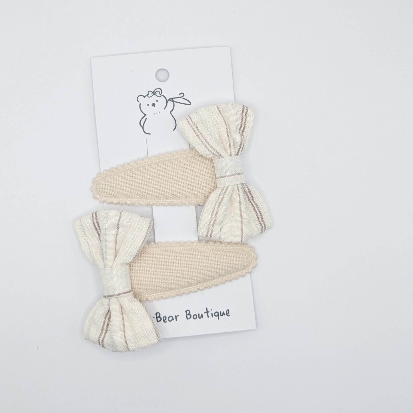 Plaid & Dotted Bow Clips