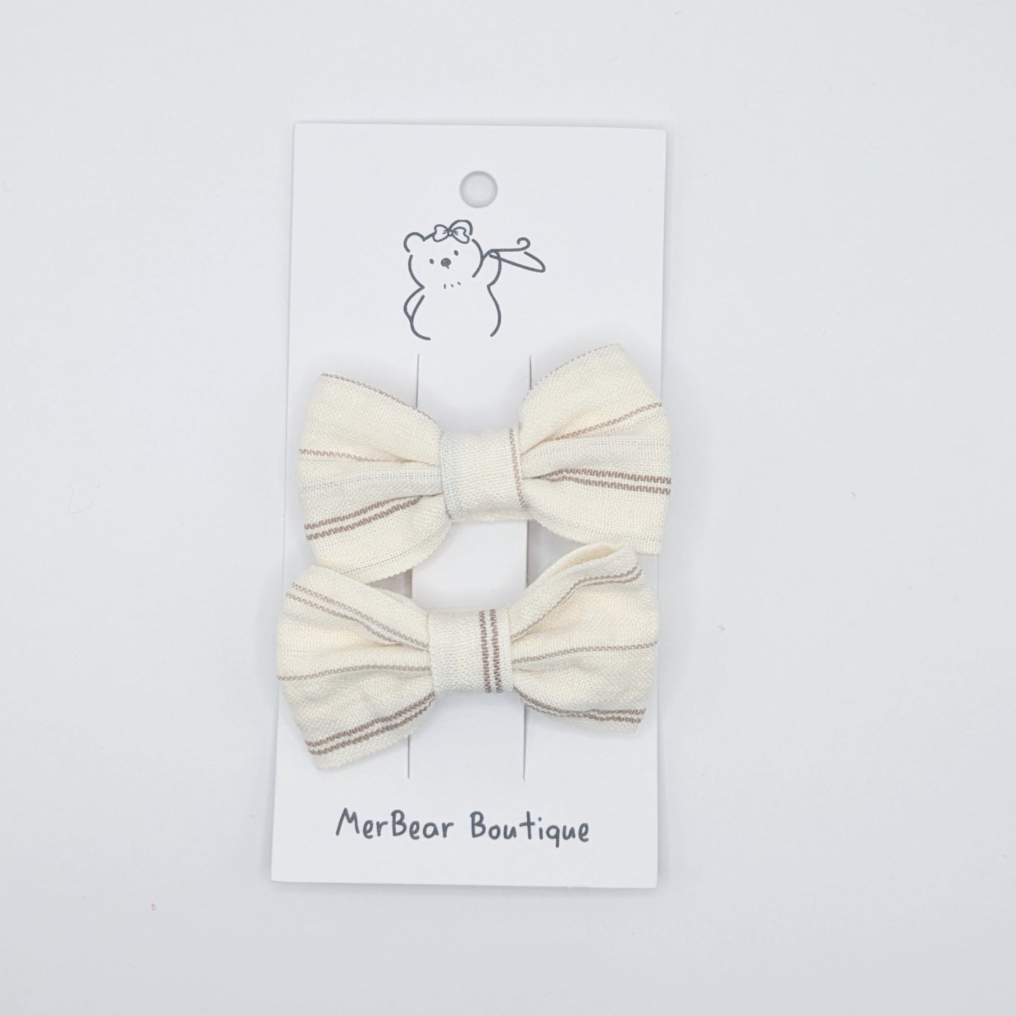 Plaid & Dotted Bow Clips