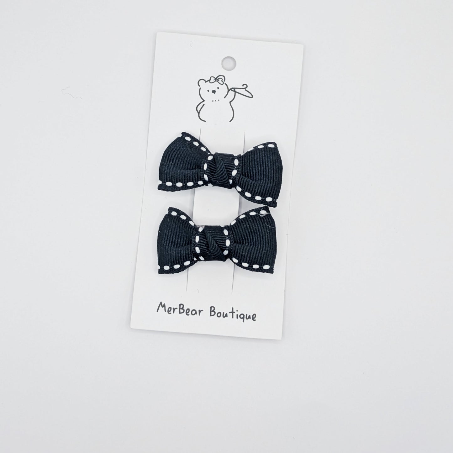 Black Bow Clips