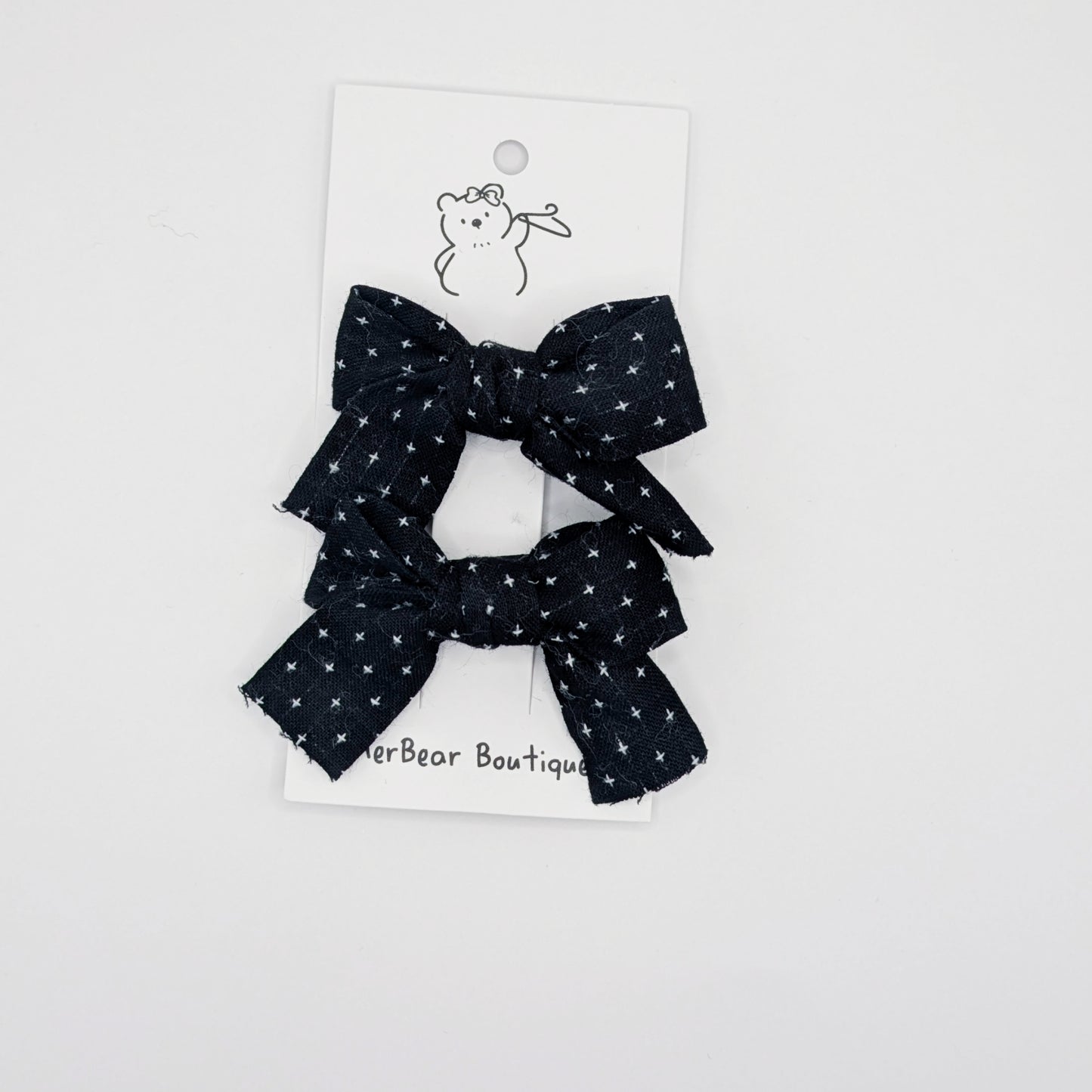 Black Bow Clips