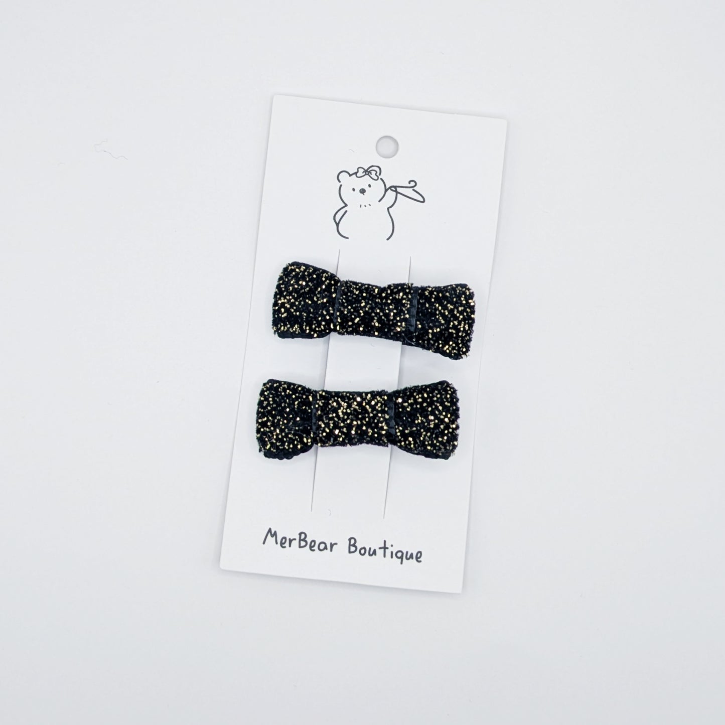 Black Bow Clips