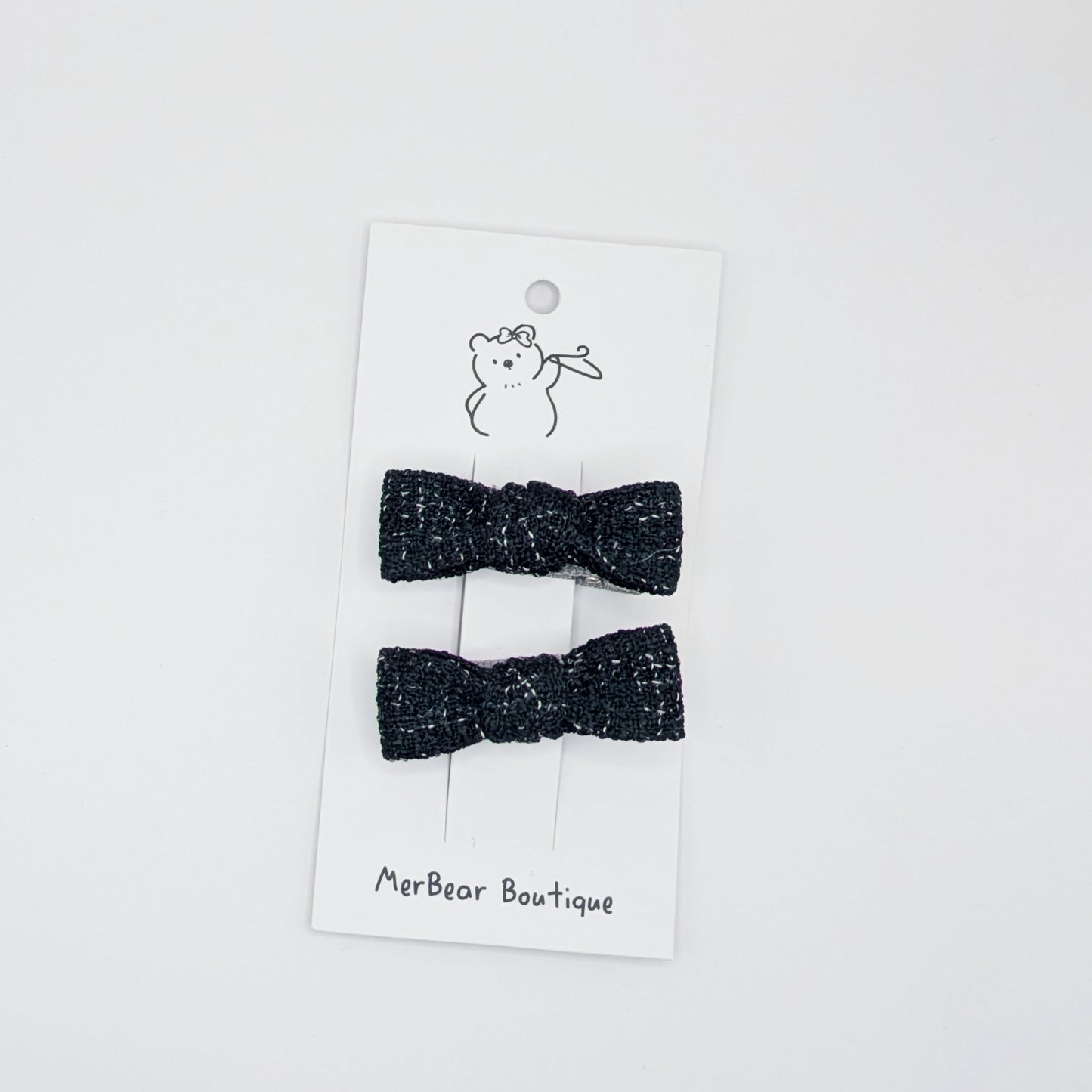 Black Bow Clips