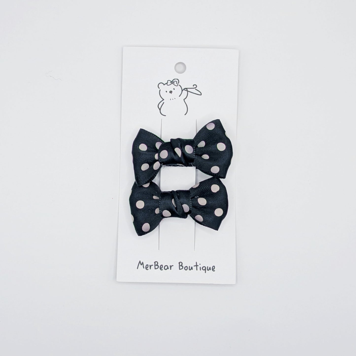 Black Bow Clips