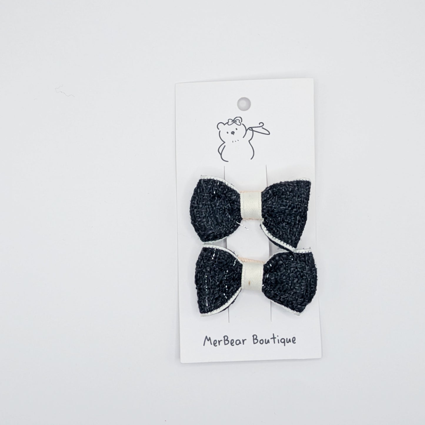 Black Bow Clips