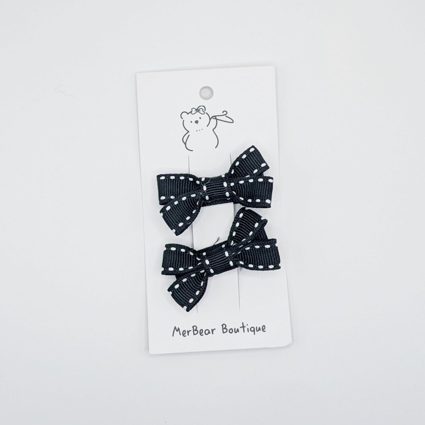 Black Bow Clips