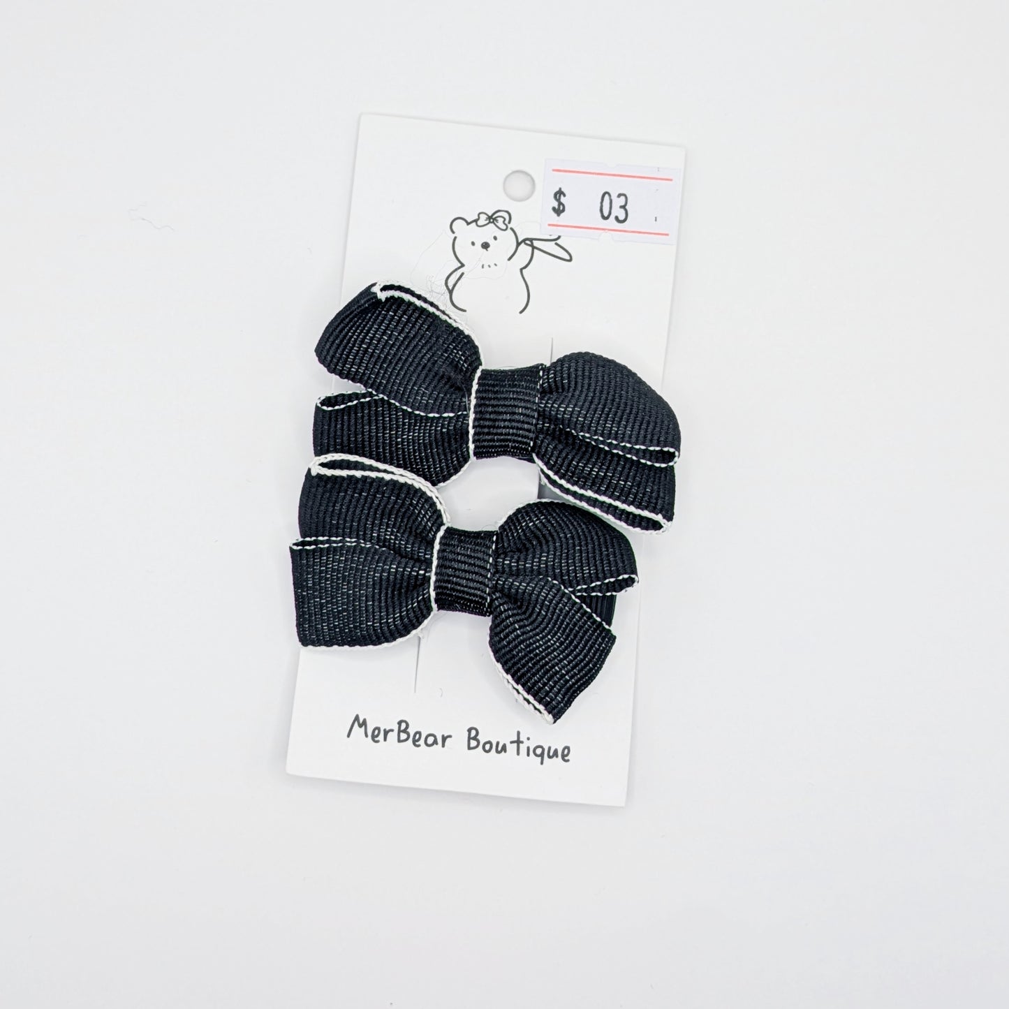 Black Bow Clips