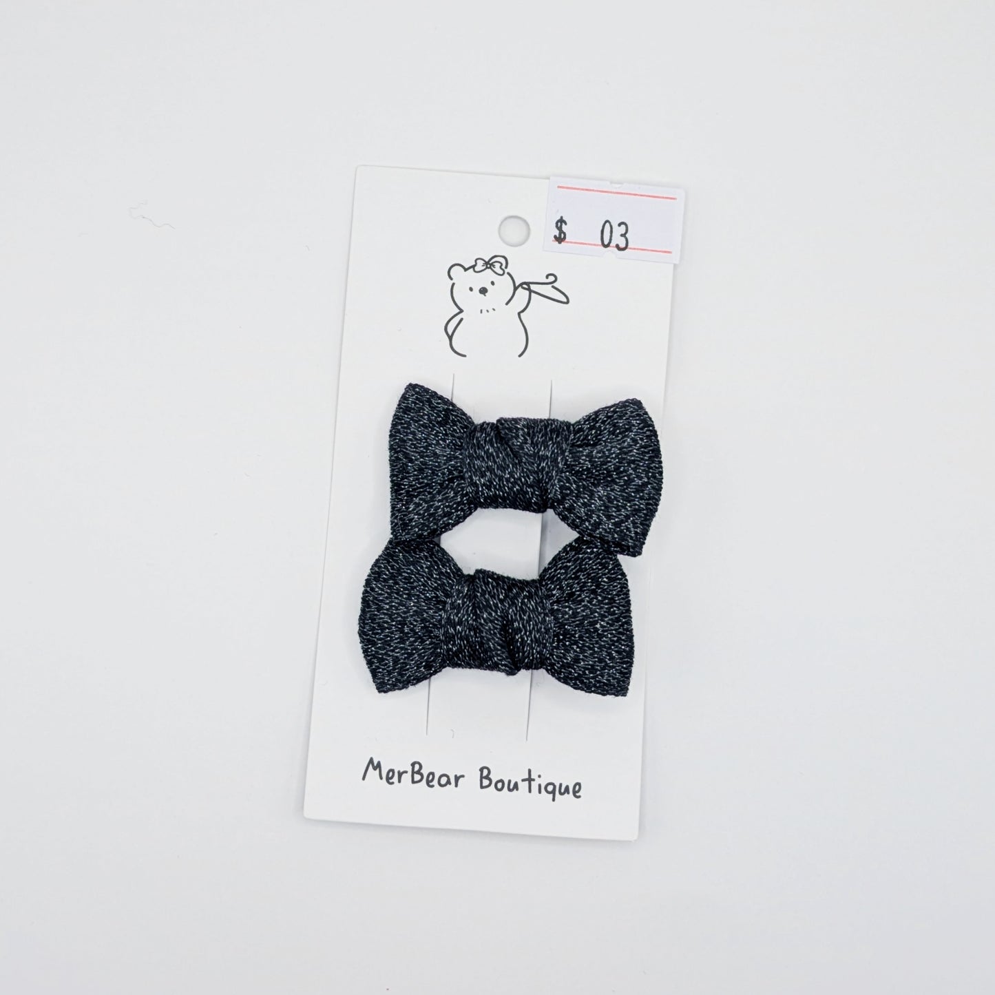 Black Bow Clips