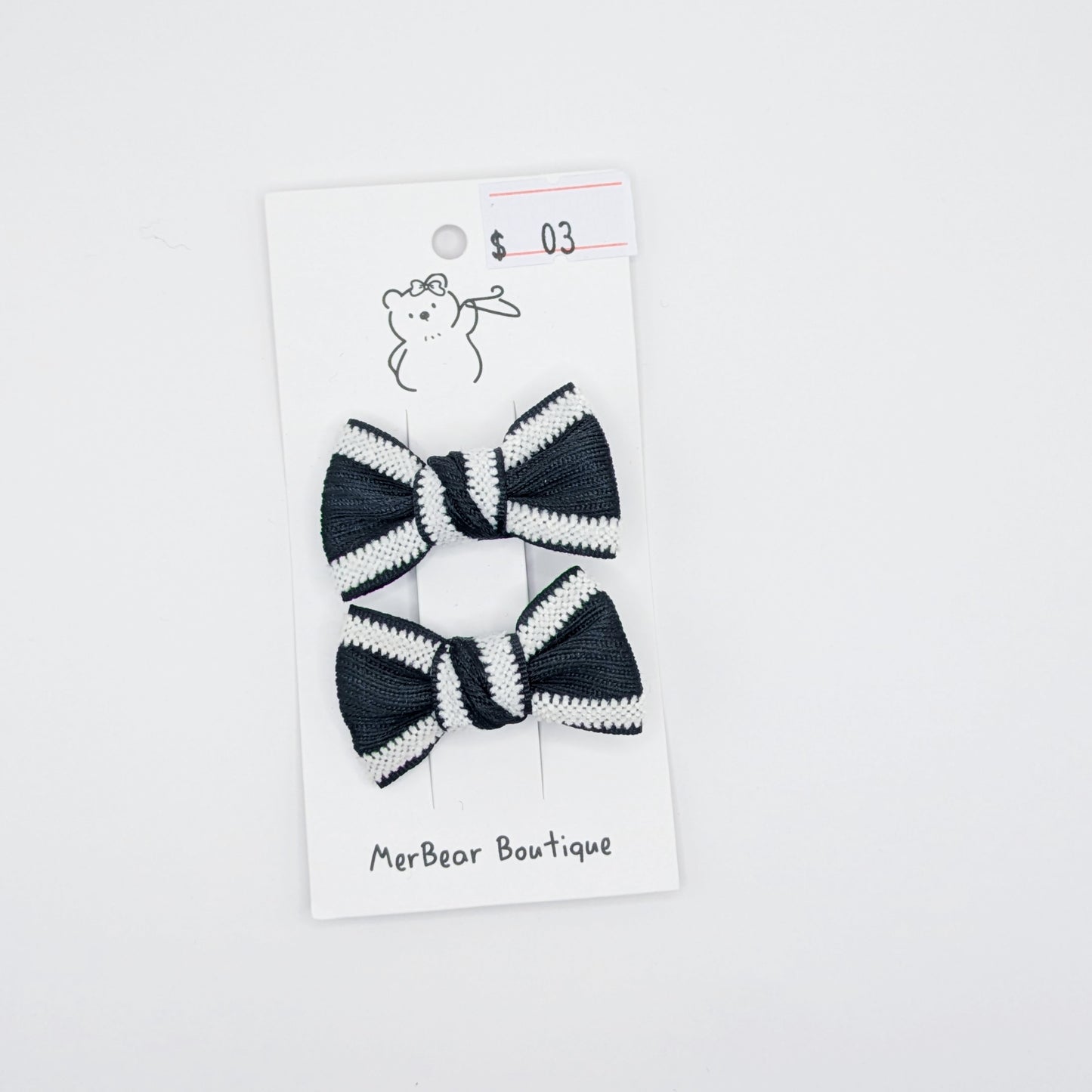 Black Bow Clips