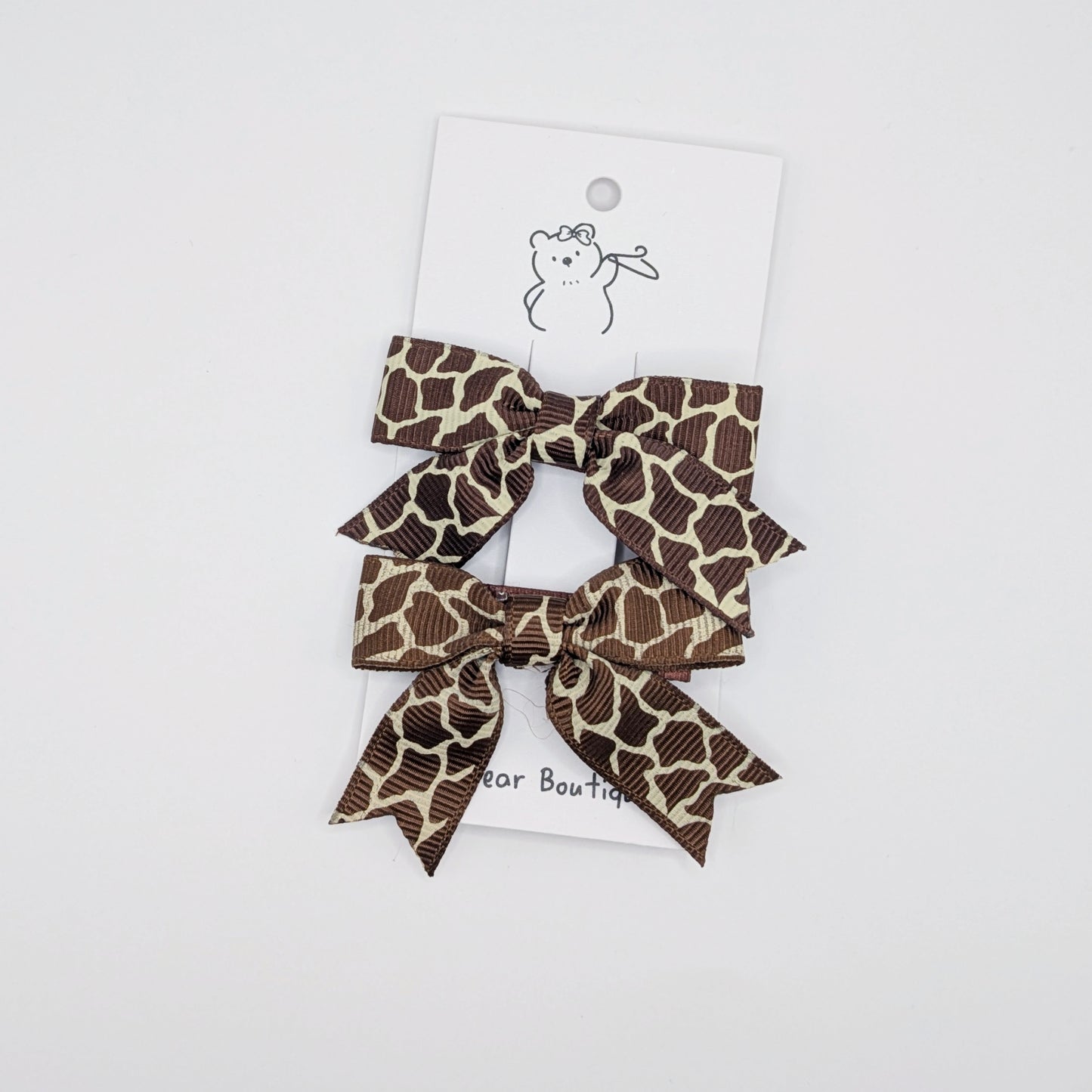 Brown Bow Clips