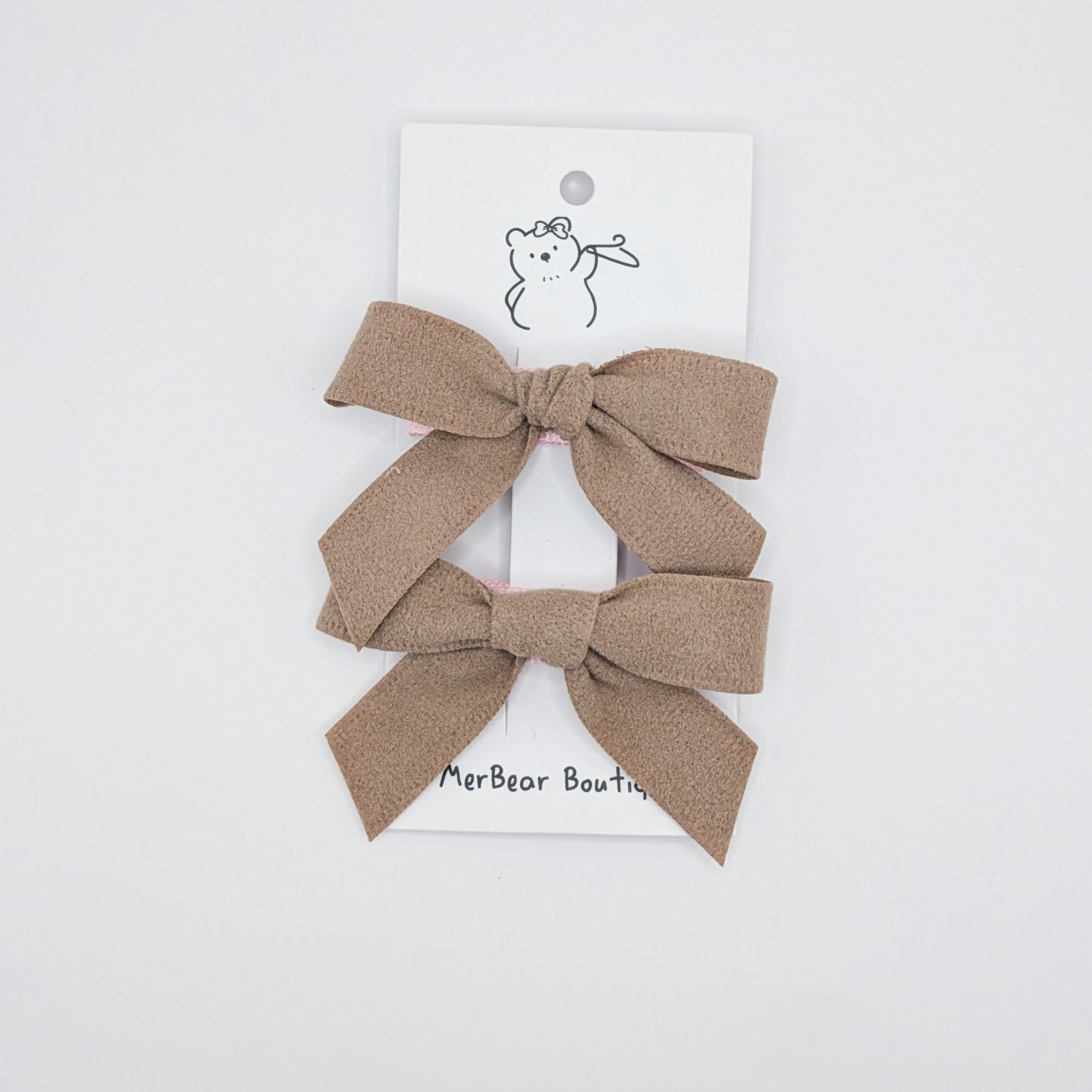 Brown Bow Clips