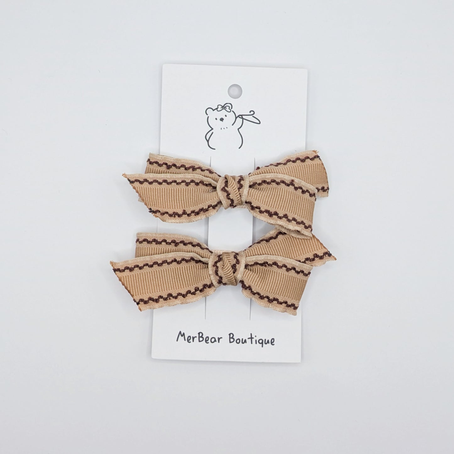 Brown Bow Clips