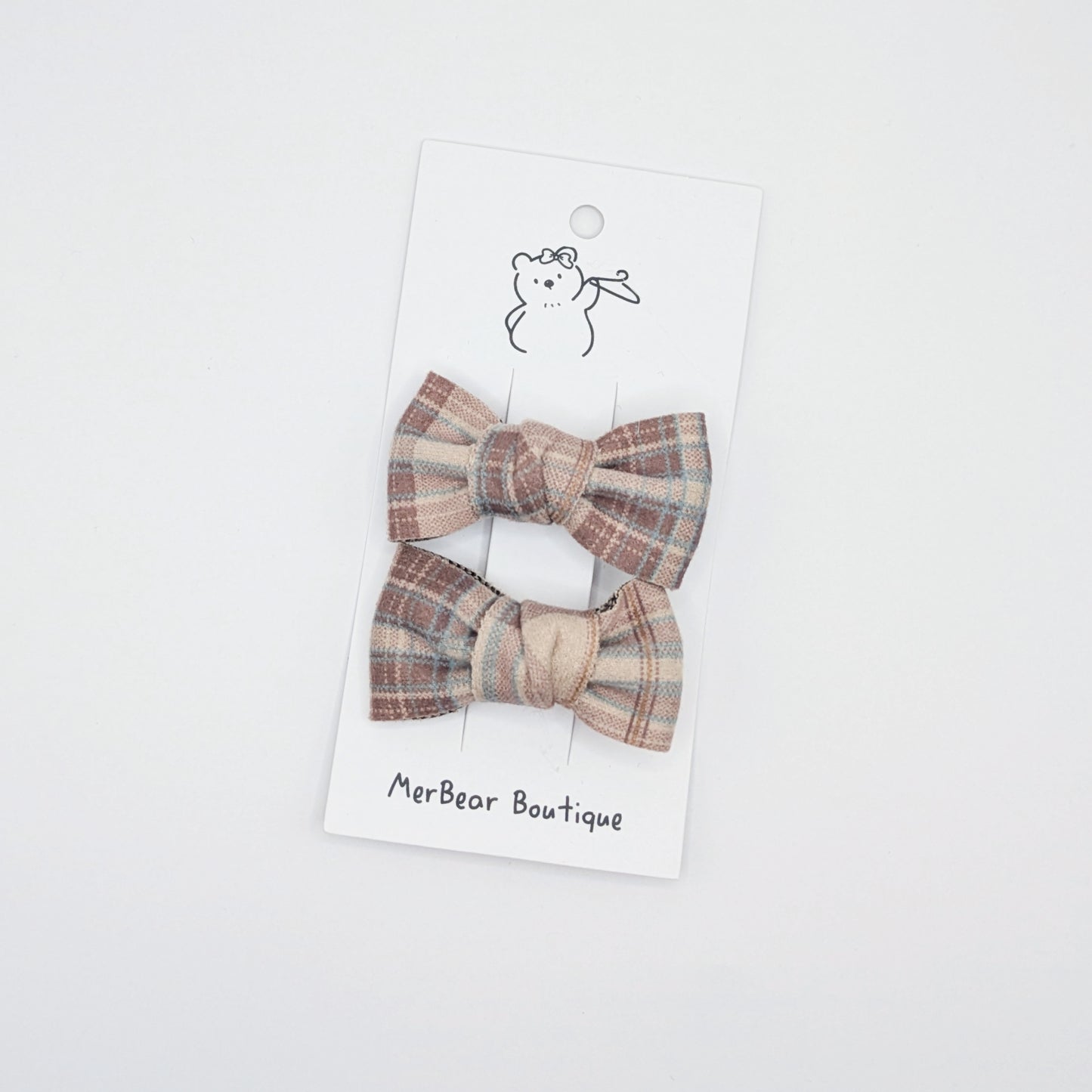 Brown Bow Clips