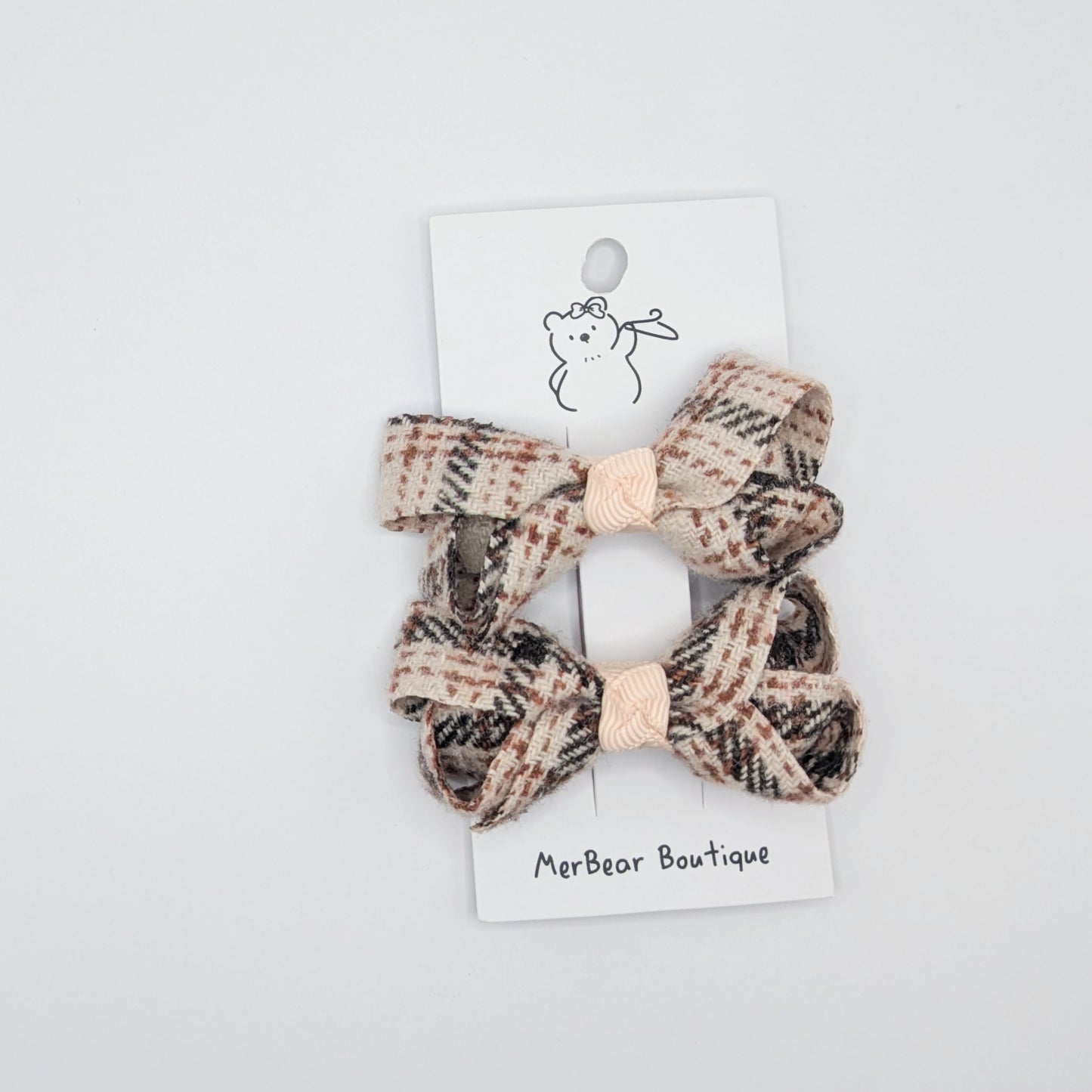 Brown Bow Clips