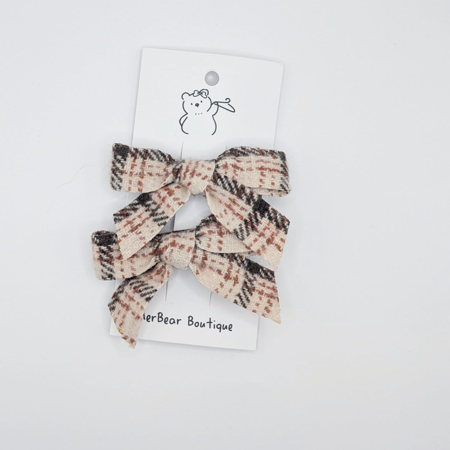 Brown Bow Clips