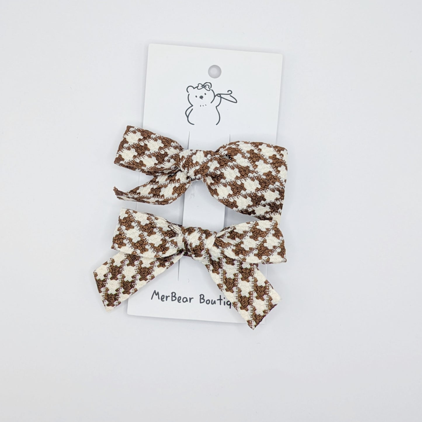 Brown Bow Clips