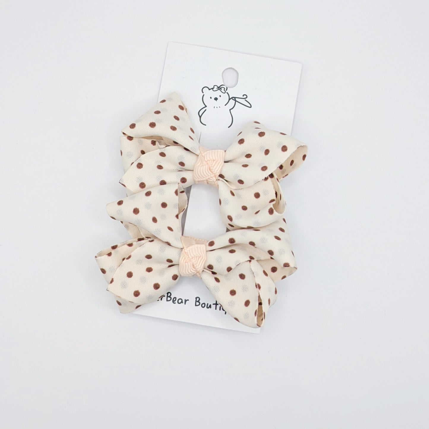 Brown Bow Clips