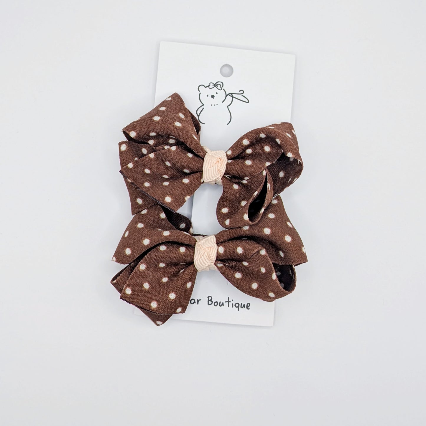 Brown Bow Clips