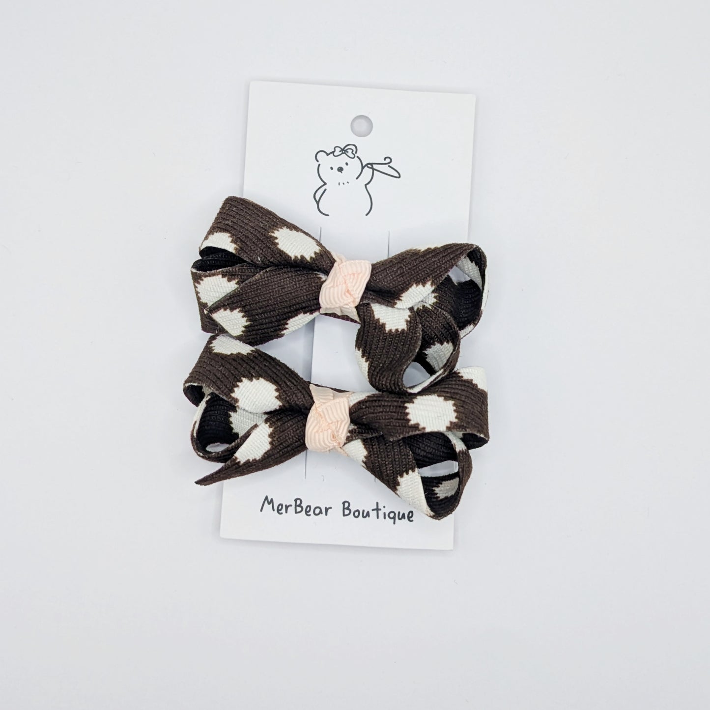Brown Bow Clips