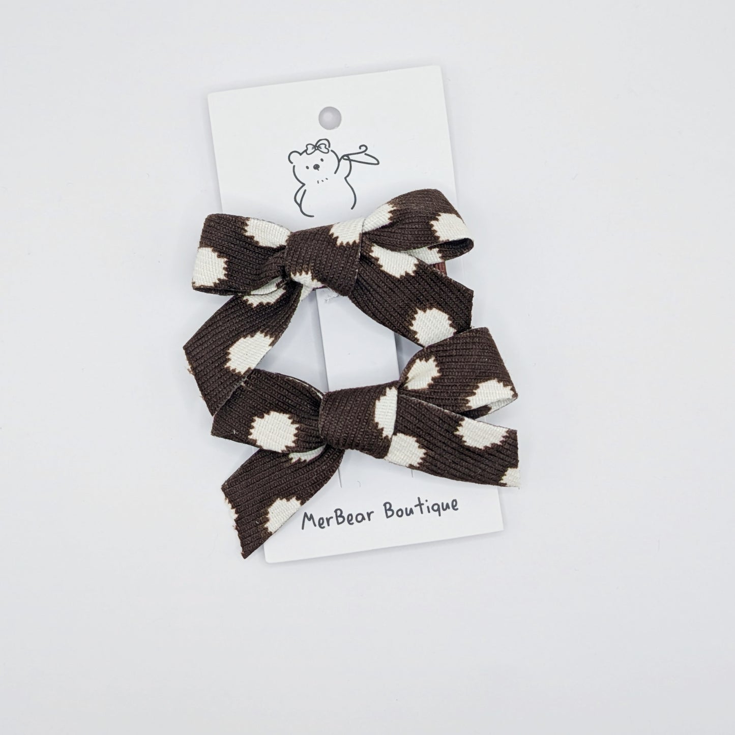 Brown Bow Clips