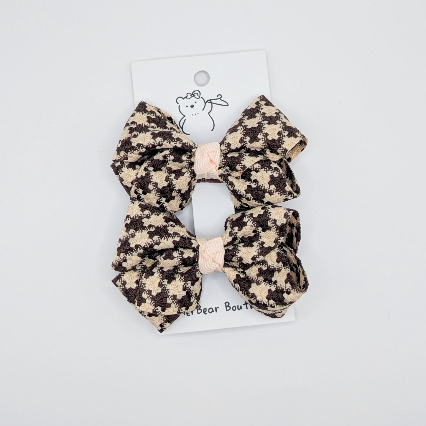 Brown Bow Clips