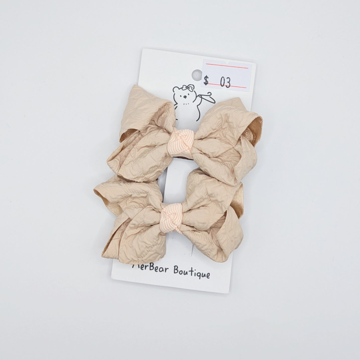 Brown Bow Clips