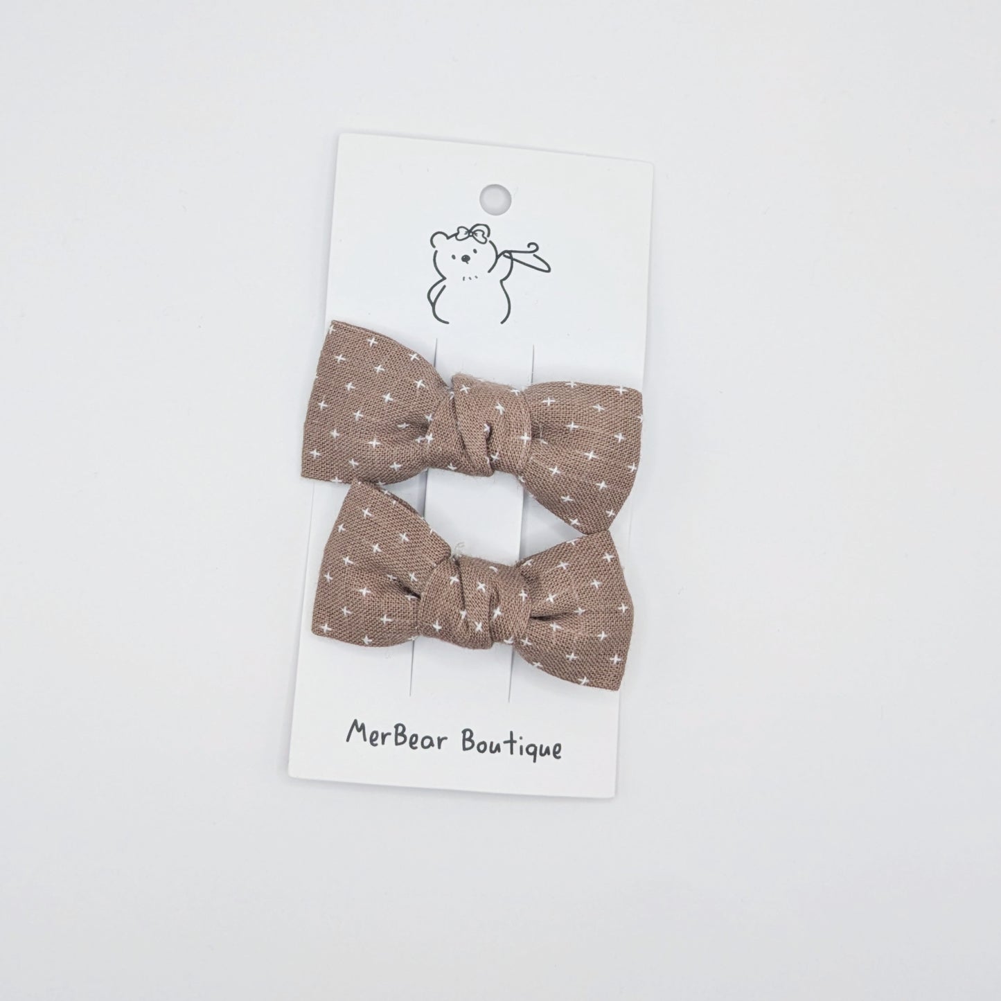 Brown Bow Clips