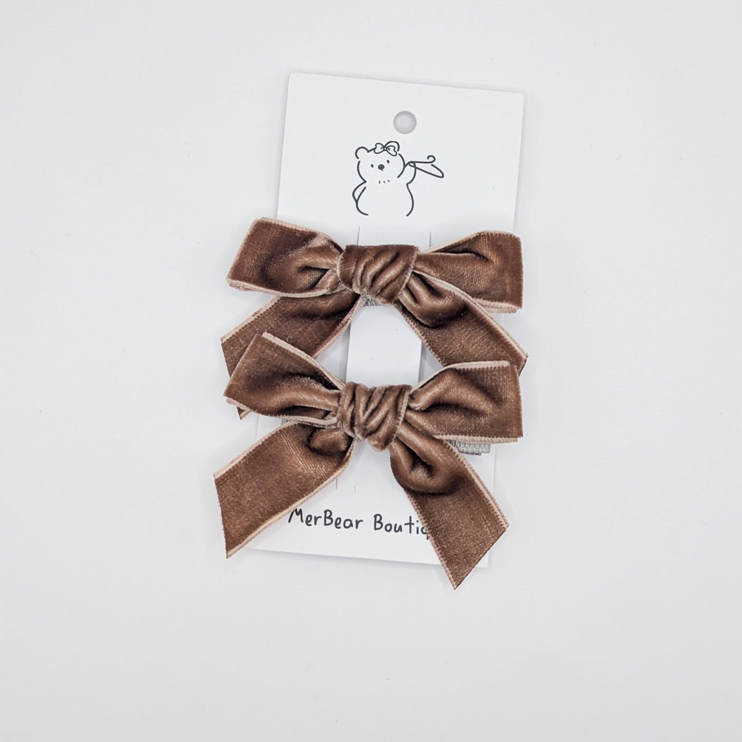 Brown Bow Clips