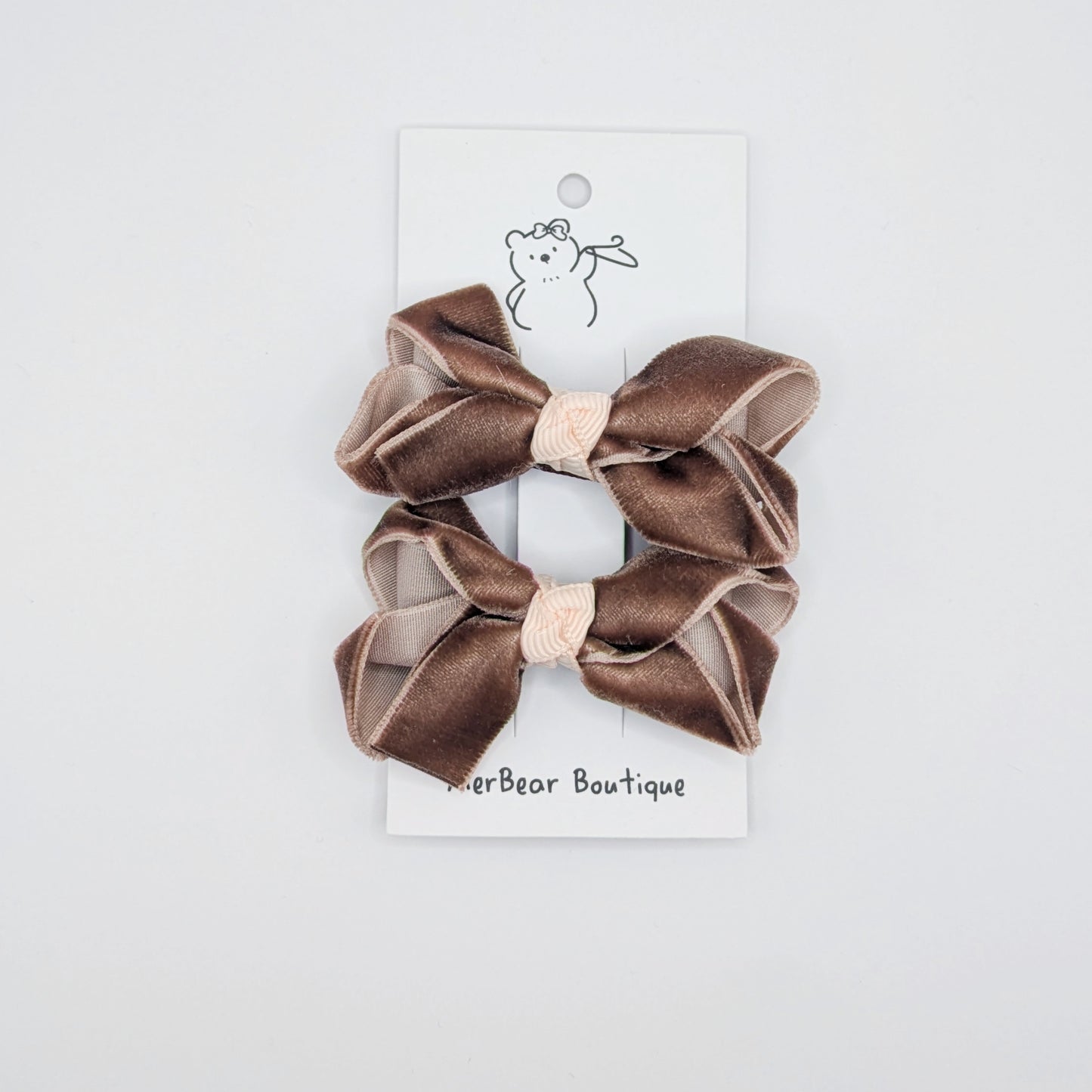 Brown Bow Clips