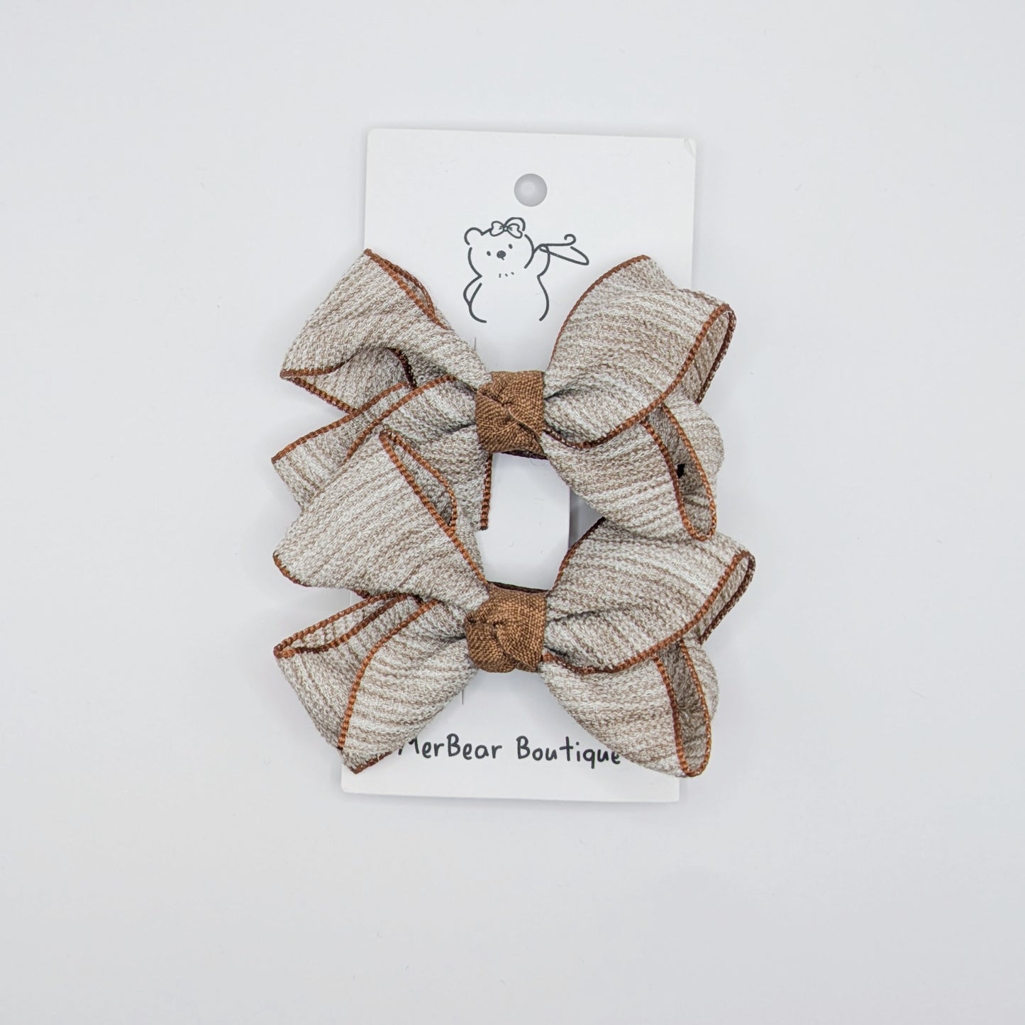 Brown Bow Clips