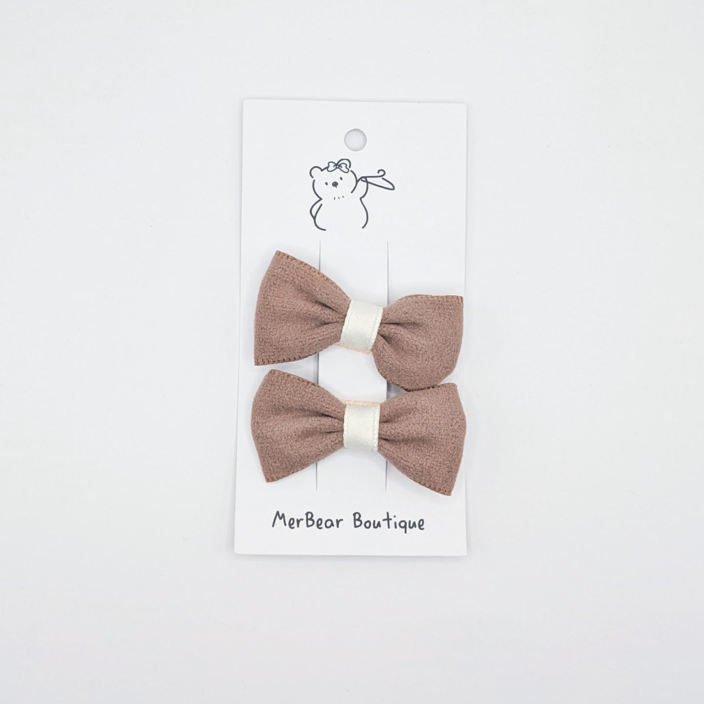 Brown Bow Clips