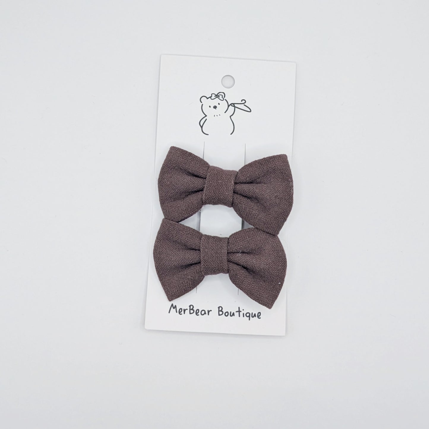 Brown Bow Clips