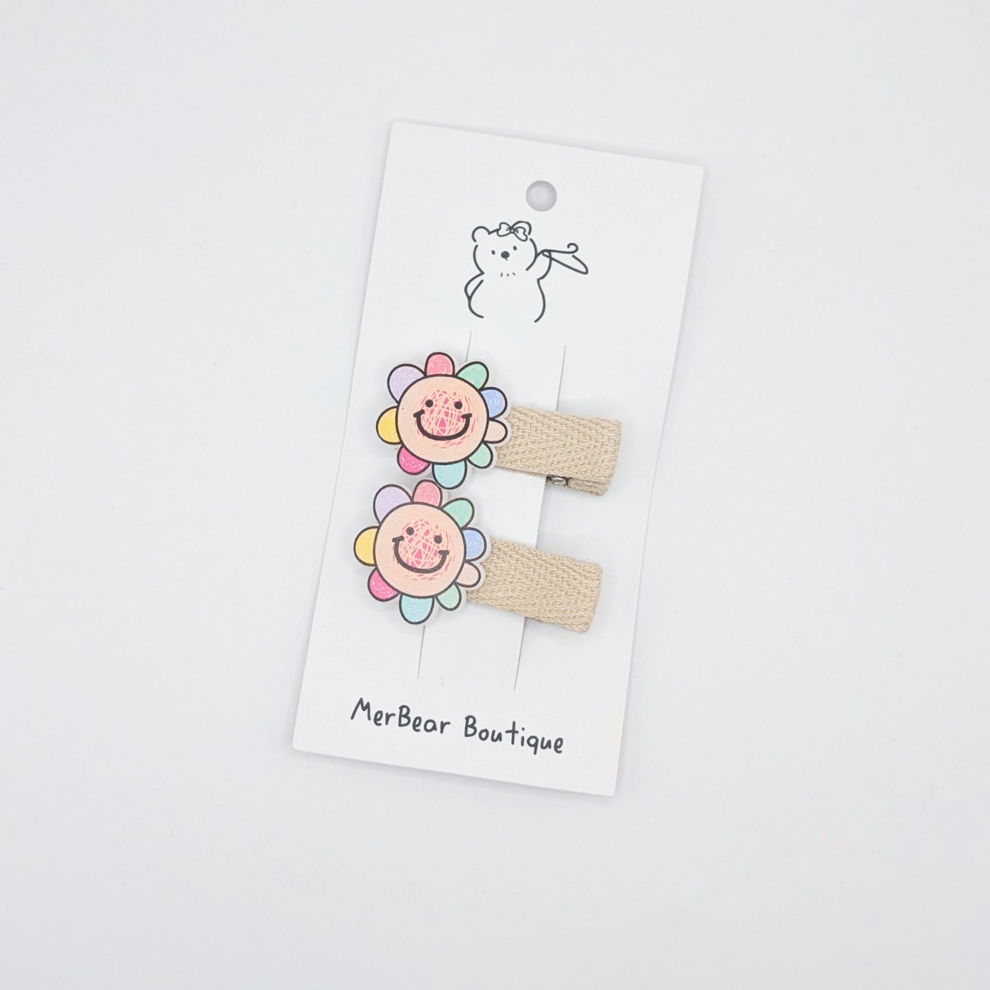Fabric Flower Clips